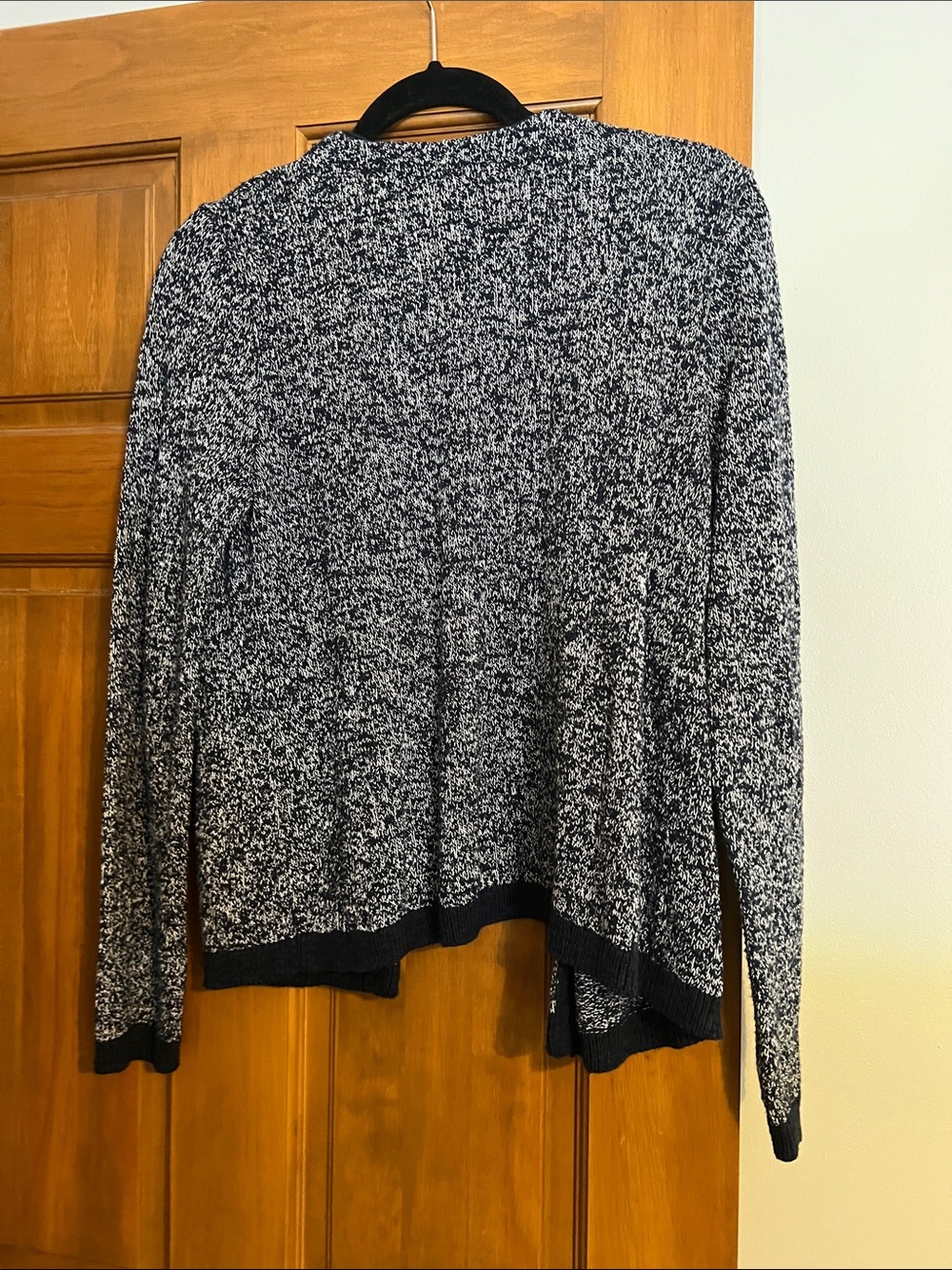 LOFT Navy & White Knit Cardigan - Picture 7 of 7